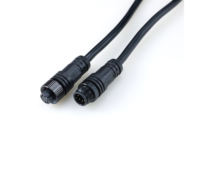 M12 waterproof male to female cable connectors 