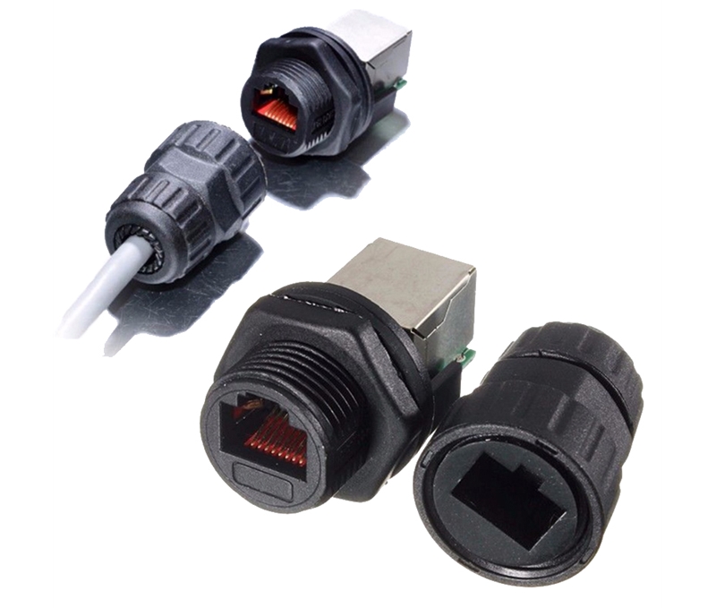 Rj45 waterproof panel  mount connectors